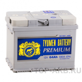 Аккумулятор автомобильный Tyumen Battery Premium 64 Ач прям. пол. 620A (242x175x190)
