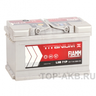 Аккумулятор автомобильный Fiamm Titanium Pro 71R низкий 680A (278x175x175) L3B 71P