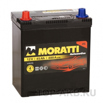 Аккумулятор автомобильный Moratti Asia 45L 400А 187x127x227 B19R