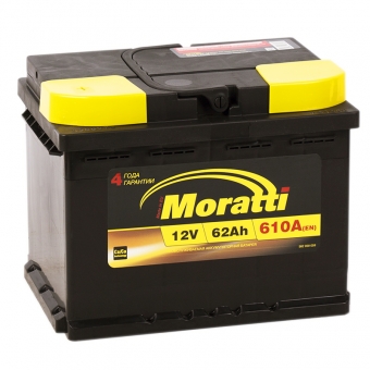Аккумулятор автомобильный Moratti 62L 610А 242х175х190