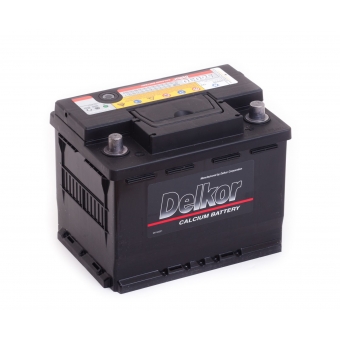 Аккумулятор автомобильный Delkor 56030 (60R 525A 241x174x188)