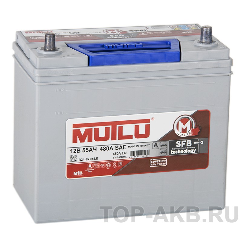 Mutlu Mega 65B24L 55R 450А (237x127x222) SMF M3 Mutlu Mega 65B24L 55R 450А (237x127x222) SMF M3