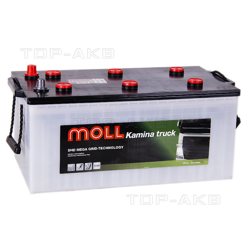 Автомобильный аккумулятор MOLL Super Heavy Duty 225 Ah 1150A (518x276x242)