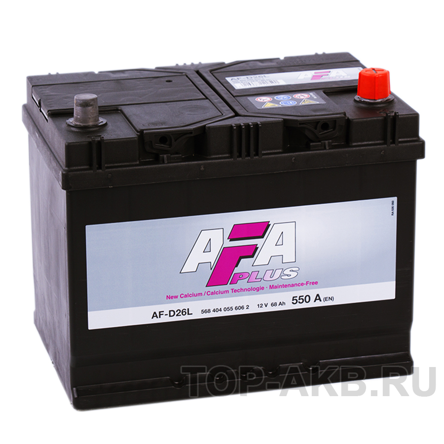 Аккумулятор автомобильный AFA Plus 68 Ач 550A обр. пол. (261x175x220) AF-D26L