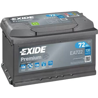 Аккумулятор автомобильный Exide Premium 72R (720А 278х175х175) EA722