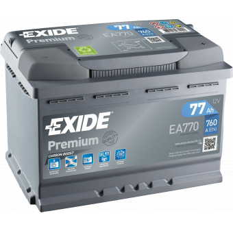 Аккумулятор автомобильный Exide Premium 77R (760А 278х175х190) EA770