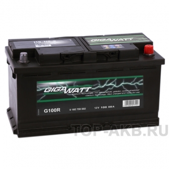 Аккумулятор автомобильный Gigawatt 100R 830A (353x175x190)