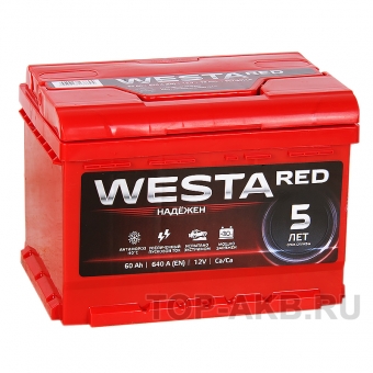 Аккумулятор автомобильный Westa 60R низкий 640A 242x175x175