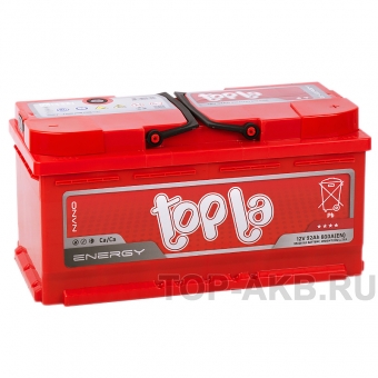 Аккумулятор автомобильный Topla Energy 92R низкий (800A 353x175x175) 108092 59220