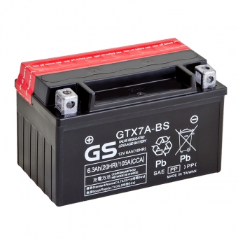 GS GTX7A-BS 12V 6Ah 105А (151x88x94) прям. пол. AGM сухозаряж. GS YUASA