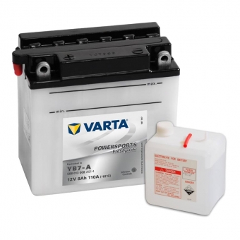 VARTA Powersports Freshpack YB7-A8 Ач 110А (137x76x134) прямая пол. 508 013 008, сухозар.