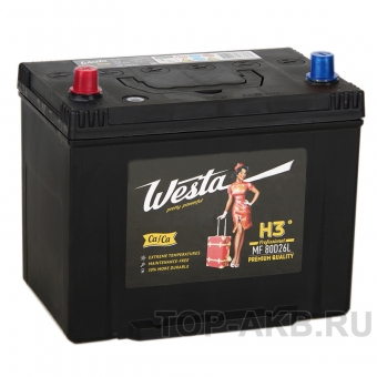 Аккумулятор автомобильный Westa 80D26R (70L 620A 260x173x225)