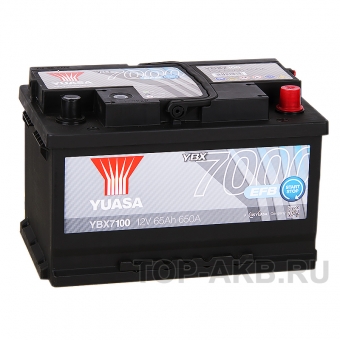 Аккумулятор автомобильный YUASA YBX7100 65 Ач 650А обр. пол. (278x175x175) EFB