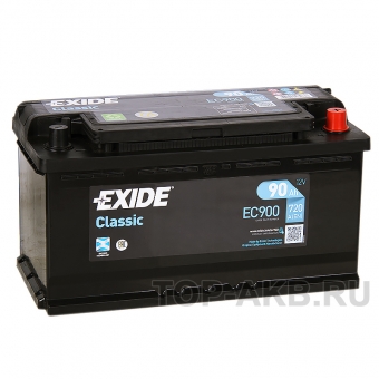 Аккумулятор автомобильный Exide Classic 90R 720A 353x175x190 EC900