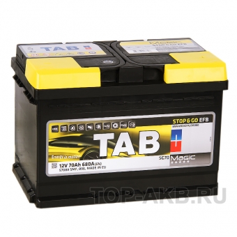 Аккумулятор автомобильный Tab EFB Stop-n-Go 70R (680A 278x175x190) 212070 57088