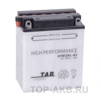 TAB Moto High performance HYB12AL-A2 12V 12Ah 135A (134х81х160) обр. пол. сухоз.
