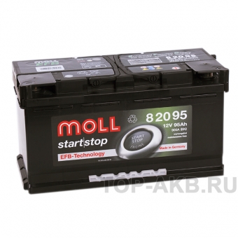 Аккумулятор автомобильный Moll EFB 95R Start-Stop 900A 353x175x190