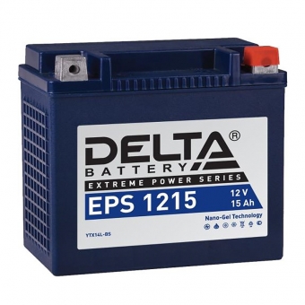 Delta EPS 1215, 12V 15Ah, 220А (149x87x144) YTX14L-ВS обратная пол.