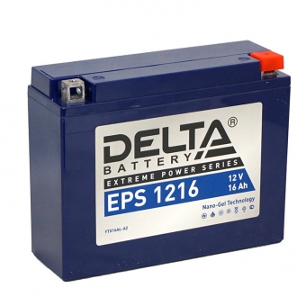 Delta EPS 1216, 12V 16Ah, 230А (205x70x162) YTX16AL-A2 обратная пол.