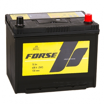 Аккумулятор автомобильный Forse JIS 85D26L 70 Ач 600А обратная пол. (260x173x225)