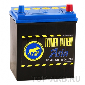 Tyumen Battery Asia 40 Ач обр. пол. 370A (187x127x227)
