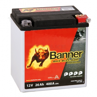 Banner Bike Bull AGM PROfessional 53001 ETX30L 26 Ач обр. пол. 400А (168x131x176)