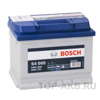 Аккумулятор автомобильный Bosch S4 005 60R 540A 242x175x190