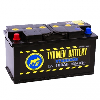 Tyumen Battery Standard 100 Ач прям. пол. 830A (353x175x190)