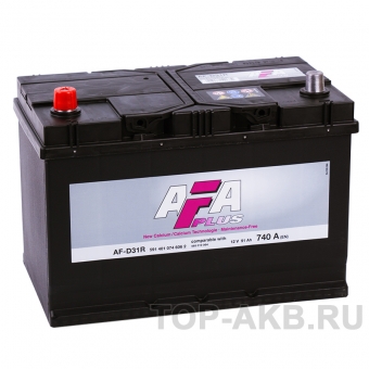 Аккумулятор автомобильный AFA Plus 91 Ач 740A прям. пол. (306x173x225) AF-D31R
