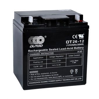 Аккумуляторная батарея OUTDO VRLA 12V 26 Ah (OT26-12) 175x125x165
