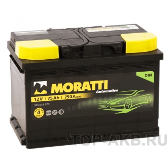 Аккумулятор автомобильный Moratti 75R 750А 278х175х190