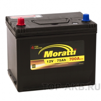 Аккумулятор автомобильный Moratti Asia 75L 700А 261x175x220 D26R