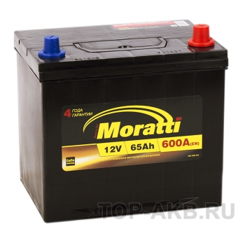 Аккумулятор автомобильный Moratti Asia 65R 600А 232x173x225 D23L