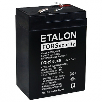 Аккумуляторная батарея ETALON FORS 6045 (6V 4.5 Aч 70x48x100)
