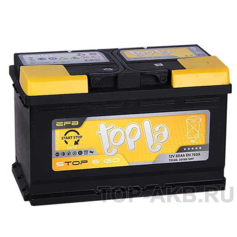 Topla EFB Stop-n-Go 80R (760A 315x175x190) 112080 58088
