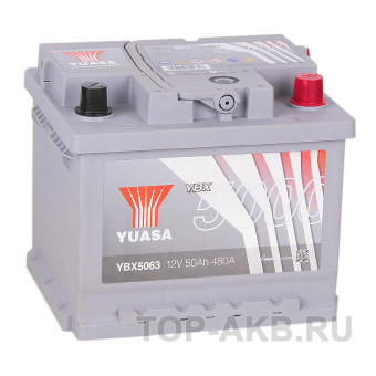 YUASA YBX5063 52 Ач 520А обр. пол. (207x175x175) низк.