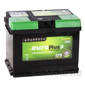 Europlus EFB Start-Stop 60R (580A 242x175x190)