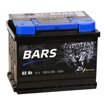 BARS 6СТ-62 АПЗ п.п. 62 Ач 550A (242x175x190)