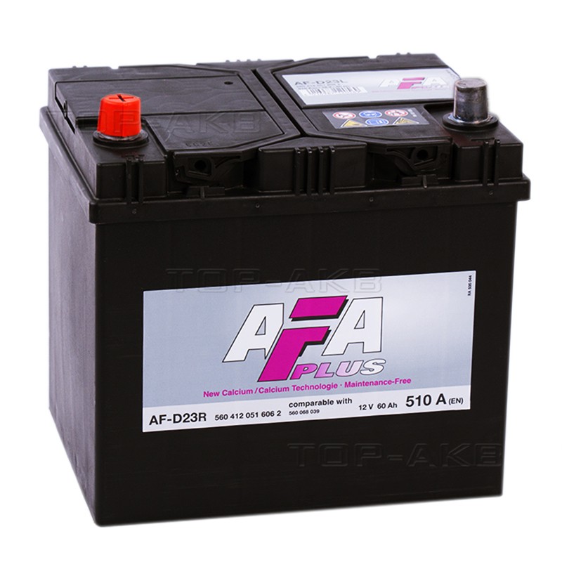 AFA Plus 60 Ач 510A прям. пол. (232x173x225) AF-D23R AFA Plus 60 Ач 510A прям. пол. (232x173x225) AF-D23R