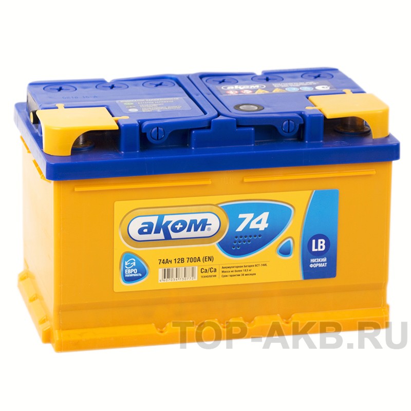 Аком LB 74Е обр.п 74Ач 700A (278x175x175) низкий Аком LB 74Е обр.п 74Ач 700A (278x175x175) низкий