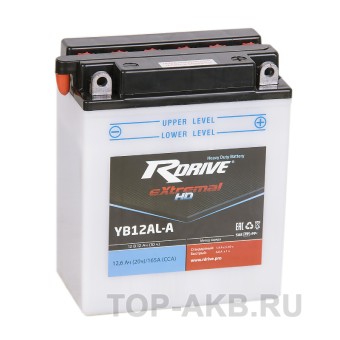 RDrive YB12AL-A 12V 12Ah 165А обр. Heavy Duty (134x81x162 ) eXtremal HD сухозаряж.