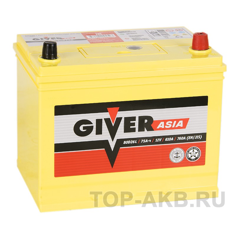 Giver 80D26L (75R 610A 260x173x225) Giver 80D26L (75R 610A 260x173x225)