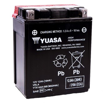 GS GTX14AH-BS 12V 12Ah 190А (136x91x180) прям. пол. AGM сухозаряж. GS YUASA