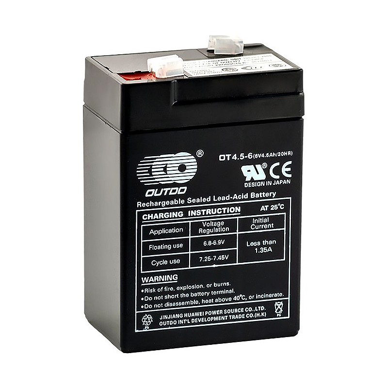 OUTDO VRLA 6V 4.5 Ah (OT4.5-6) 70x48x100