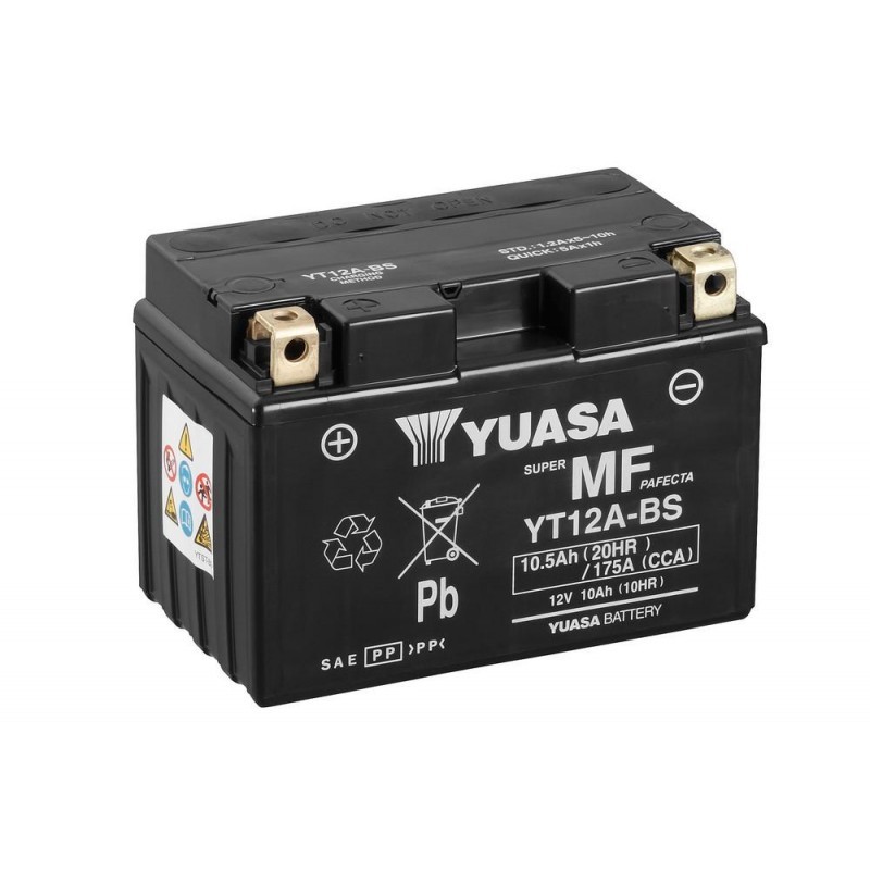Yuasa YT12A-BS - 10 Ач 175А (150x87x105) прям. пол. AGM сухоз.