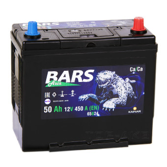 BARS Asia 6СТ-50 VL АПЗ о.п.65B24L 50Ач 450A (238x129x227) уз. клеммы