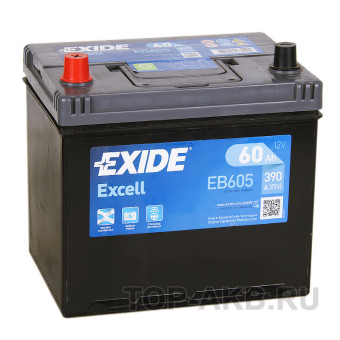 Exide Excell 60L (390A 230x172x220) EB605