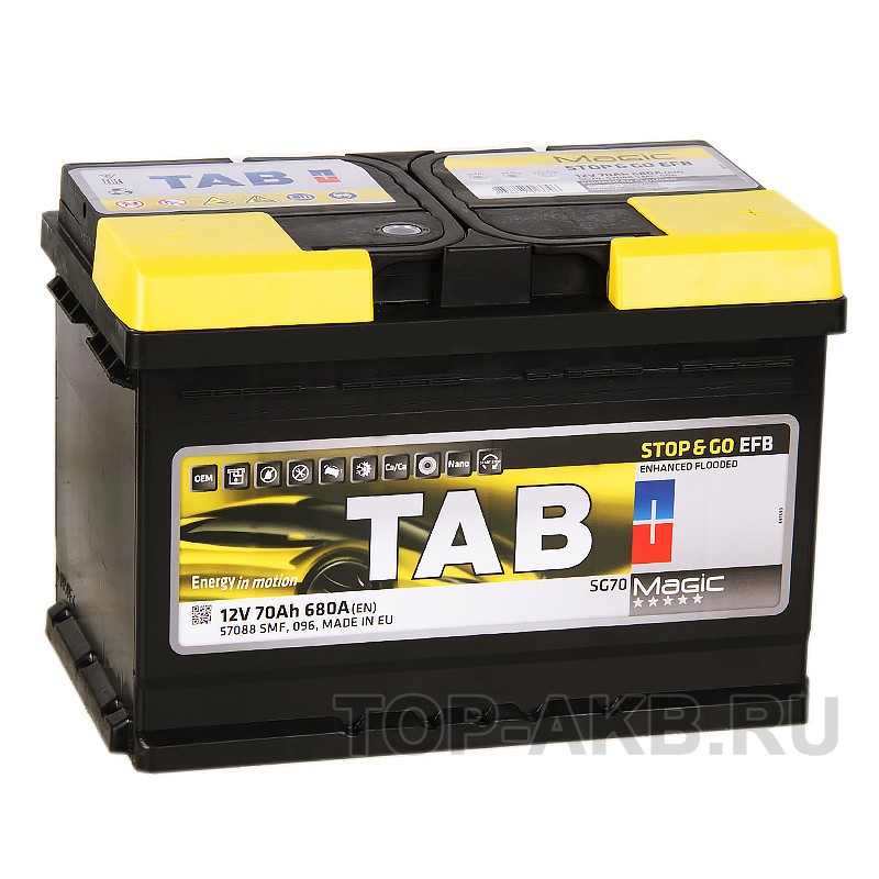 Tab EFB Stop-n-Go 70R (680A 278x175x190) 212070 57088