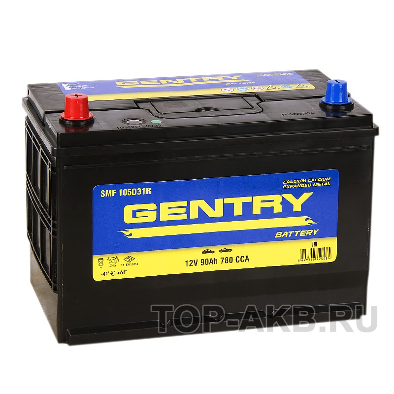 Gentry 105D31R (90L 780A 306x173x225) Gentry 105D31R (90L 780A 306x173x225)