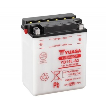 Yuasa YB14L-A2 - 14 Ач 175A (134x89x166) обр. пол. Heavy Duty сухозаряж.